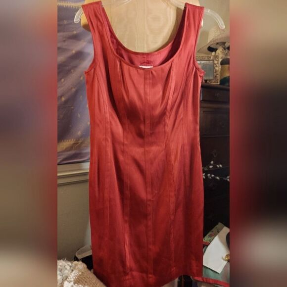 VINTAGE MONDI GALA RED FITTED BODY CON DRESS Valentines Day Dress - Picture 1 of 13